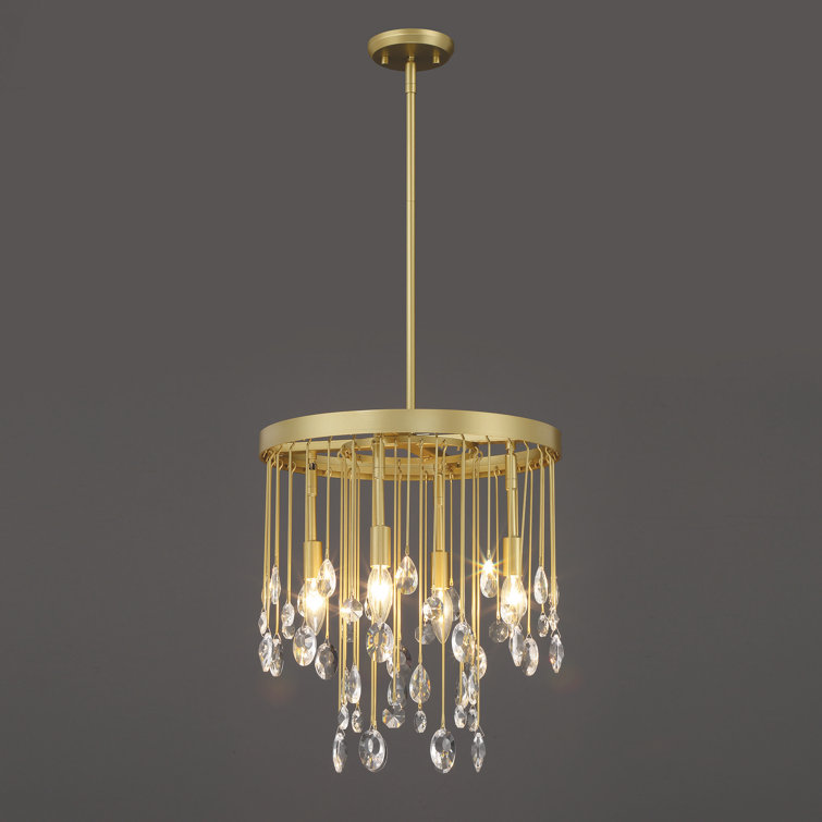 Willa Arlo Interiors Bankhead 4 Light Dimmable Crystal Empire